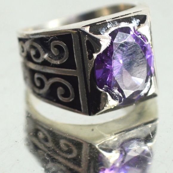 Other - Genuine Amethyst Gemstone Size 6 Sterling Ring